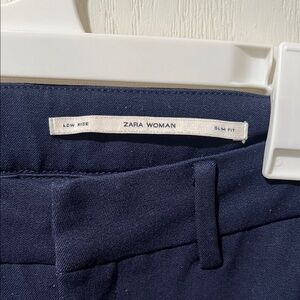 Zara Navy Low Rise Slim Pants